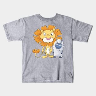 Happy Lion and Lamb Kids T-Shirt